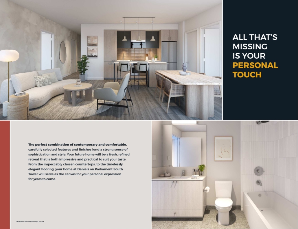 DANIELS ON PARLIAMENT CONDOS - livingroom-bathroom