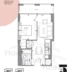 M5 Condos | 1B-464 | 464 Sq.Ft. | 1B 2 M5 Condos | 1B-464 | 464 Sq.Ft. | 1B M5-Condos-1B-464-floorplan