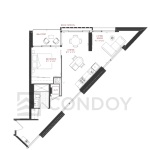 1B_D 3 1B_D Junction Point Condos 1B_D Model Floor plan