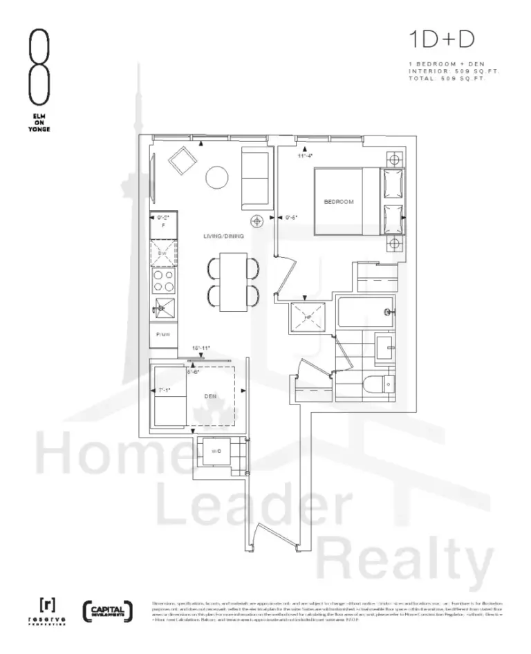 8-Elm-Street-Condos-Model-1D+D-floorplan