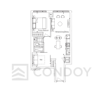 1H+D 2 1H+D 625 Sheppard Condos 1H+D Floorplan