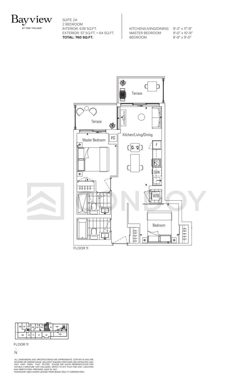 625 Sheppard Condos 2A Floorplan