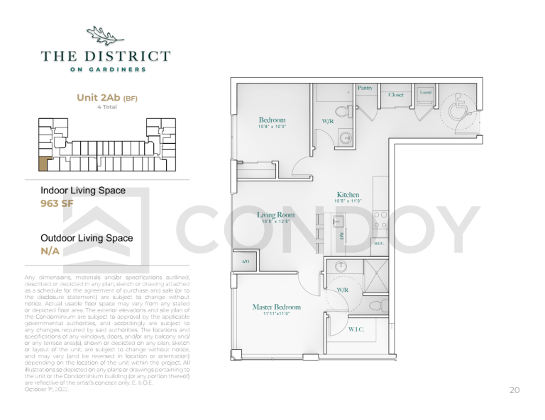 The District on Gardiners Condos 2Ab Floor Plans