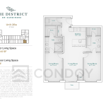 The District on Gardiners Condos 2Ba Floor Plans
