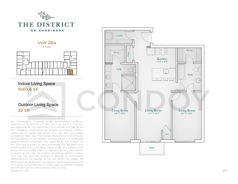 The District on Gardiners Condos 2Ba Floor Plans