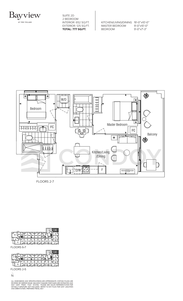 625 Sheppard Condos 2D Floorplan