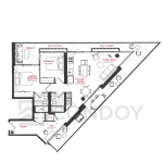 Junction Point Condos 2D_T Model Floor plan