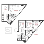 Junction Point Condos 3B_TH_B Model Floor plan