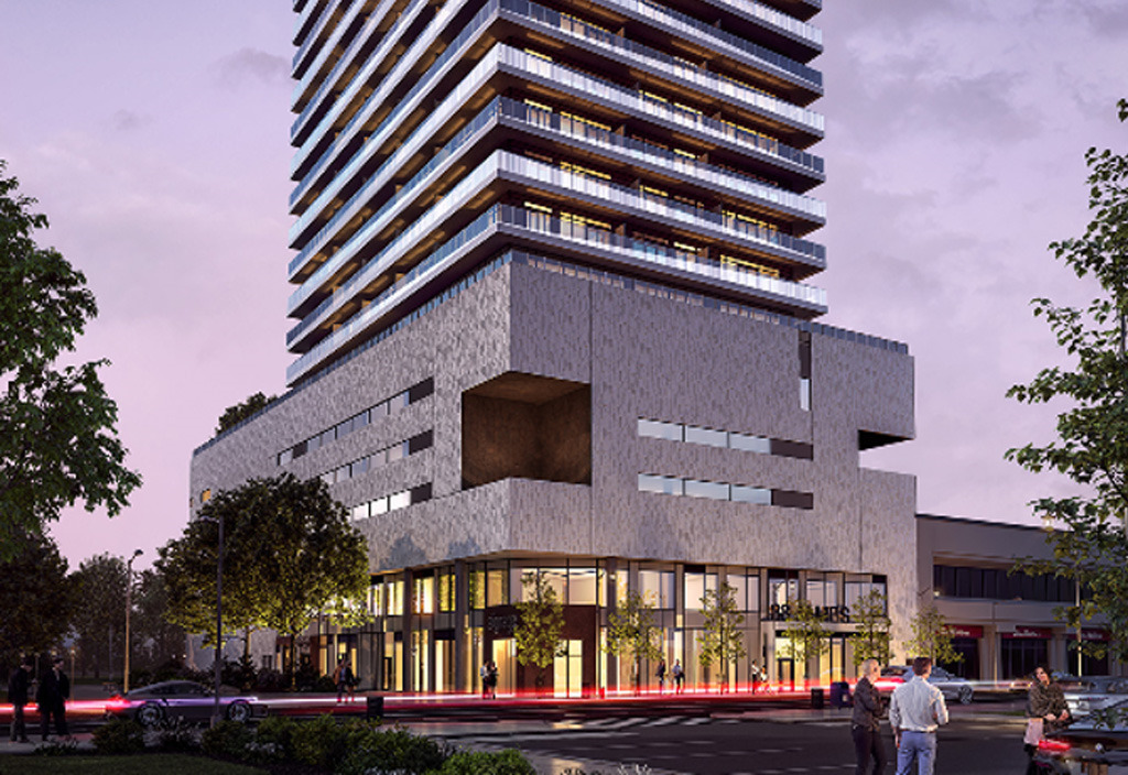 88 James Condos - Exterior-View-of-Lower-Levels-at-Dusk-10