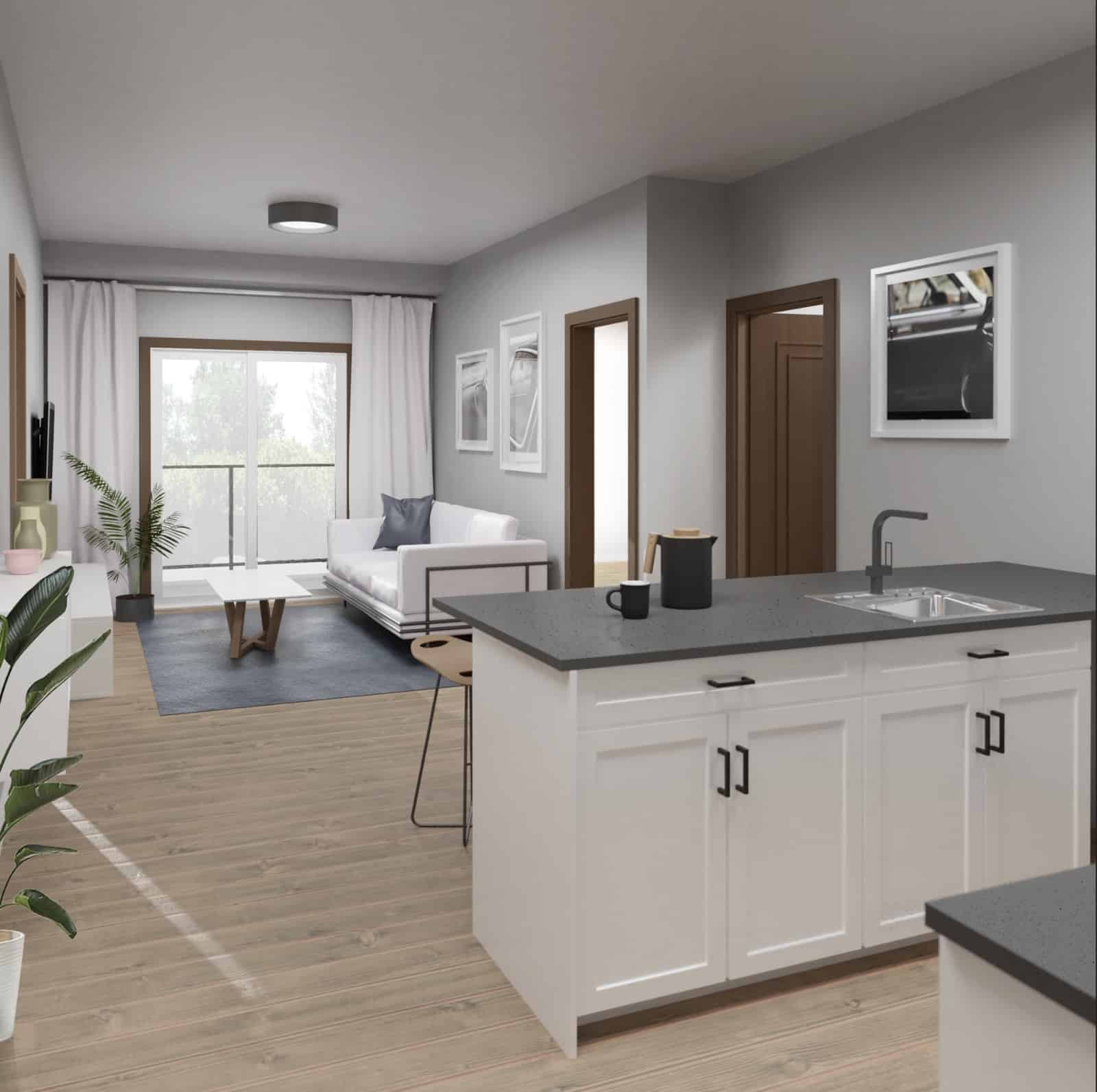 The District on Gardiners Condos Livroom