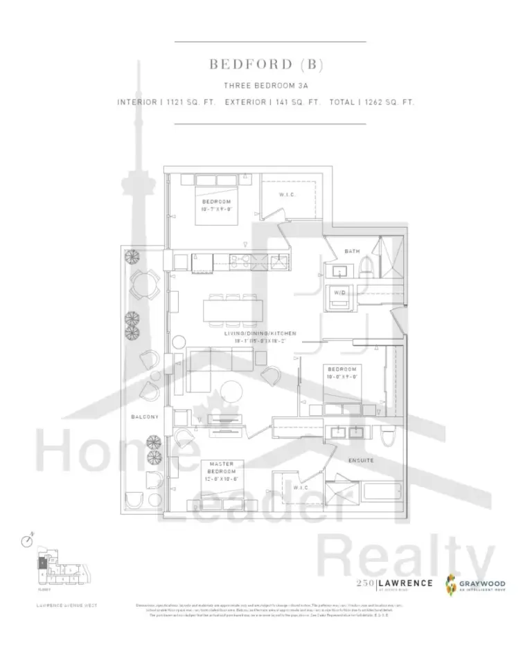 250-Lawrence-Avenue West-condos-BEDFORD-B-floorplan