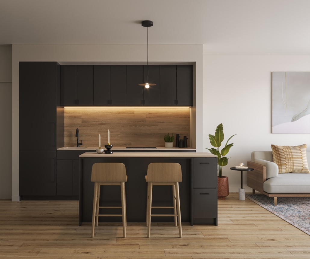 Westbend Residences - Dark-Scheme-Kitchen