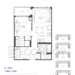 King Terraces Condos | E-003 | 662 SQF | 1.5B 4 King Terraces Condos | E-003 | 662 SQF | 1.5B King Terraces Condos E.003 Floorplan