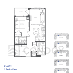 King Terraces Condos | E-032 | 609 SQF | 1.5B 6 King Terraces Condos | E-032 | 609 SQF | 1.5B King Terraces Condos E.032 Floorplan
