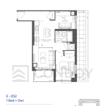 King Terraces Condos | E-052 | 640 SQF | 1.5B 7 King Terraces Condos | E-052 | 640 SQF | 1.5B King Terraces Condos E.052 Floorplan
