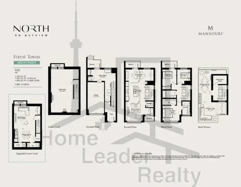 North-on-Bayview-townhouse-Model-suite-Birch-Unique-End-floorplan