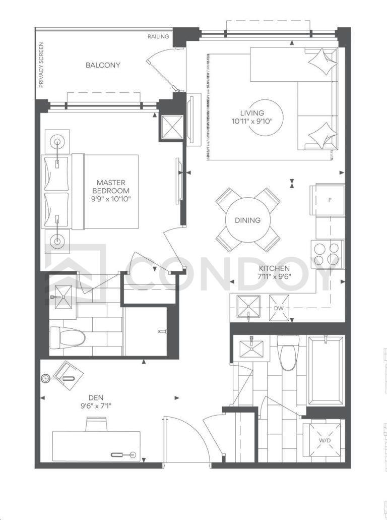 King Terraces Condos E.006 Floorplan