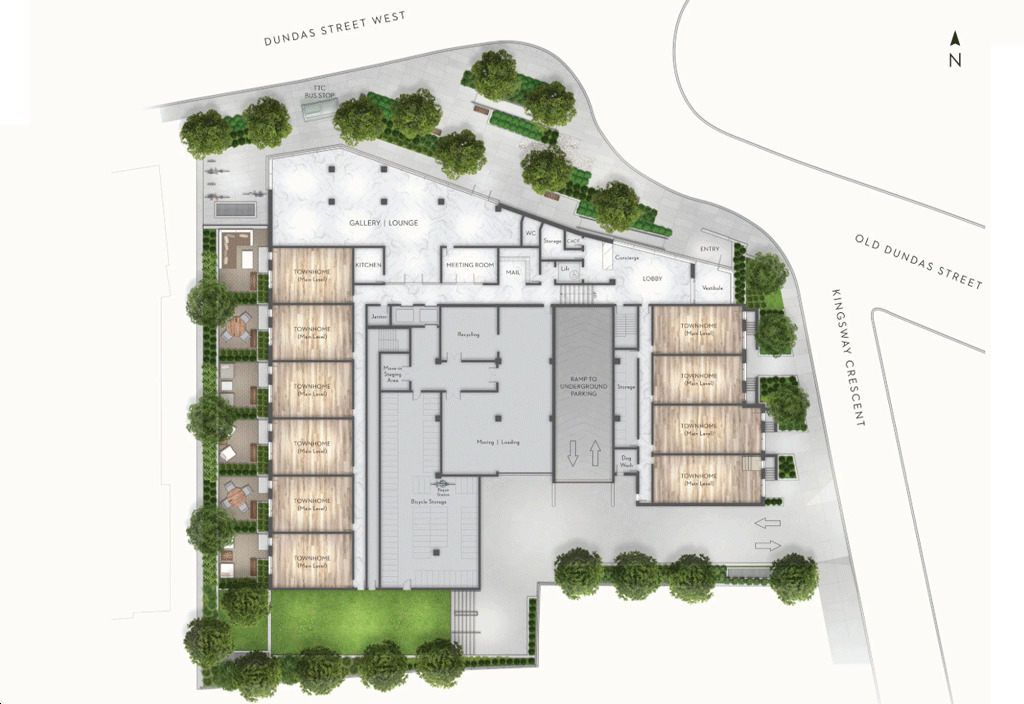 Kingsway Crescent Condos  - Ground-Floor-Amenities-and-Townhomes-13