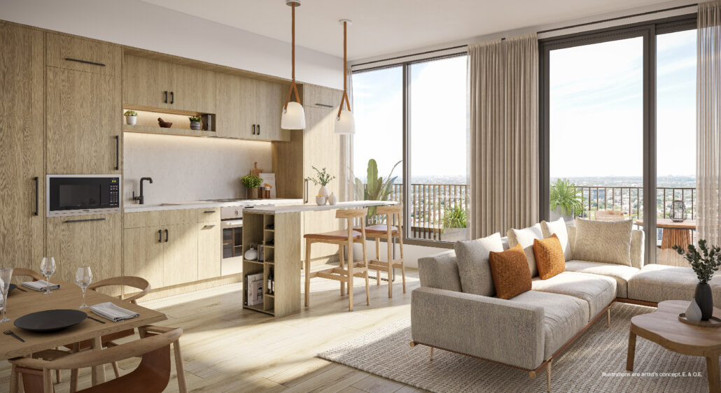 AKRA LIVING CONDOS - Kitchen-Living