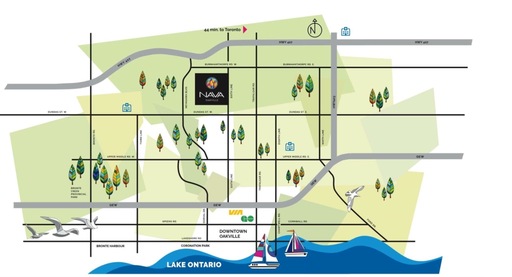 NAVA Oakville - map