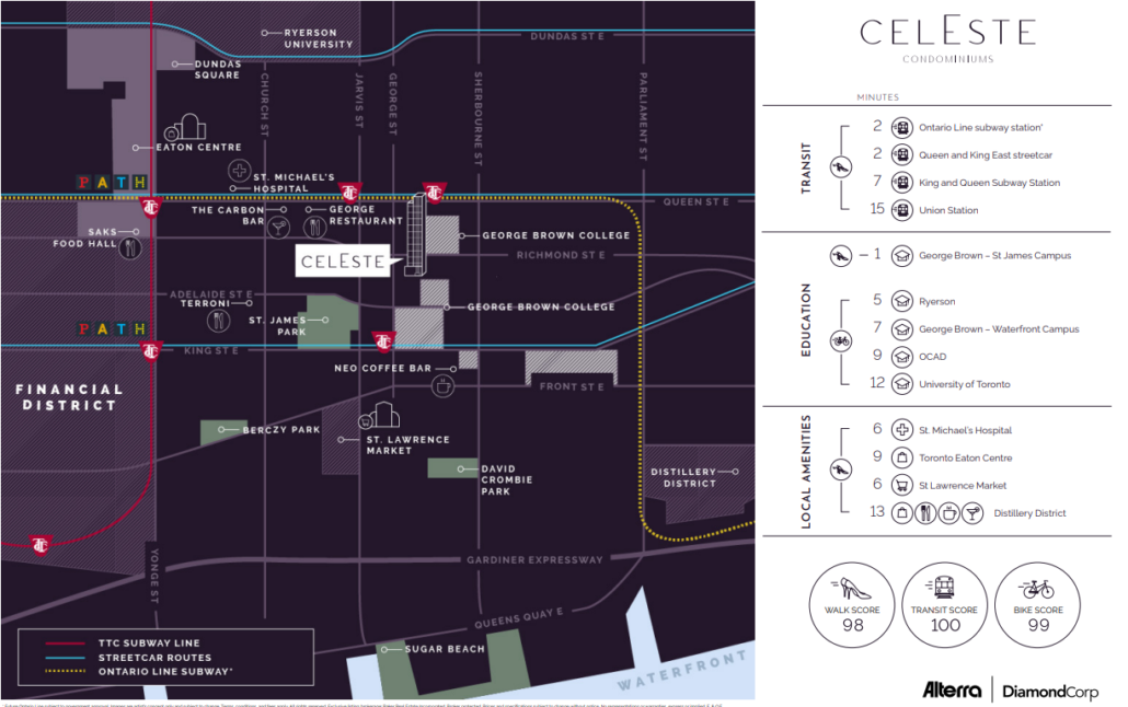 CELESTE CONDOS - map