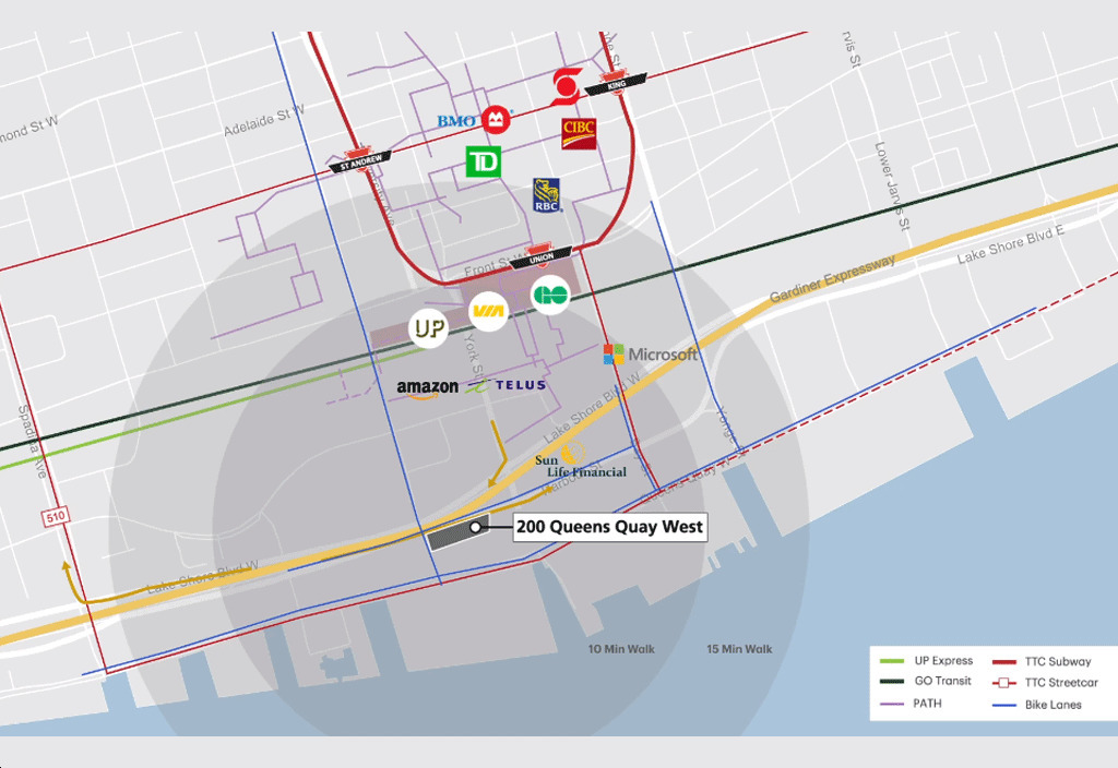 Q Tower - Map-Depicting-Commuting-Options-Surrounding