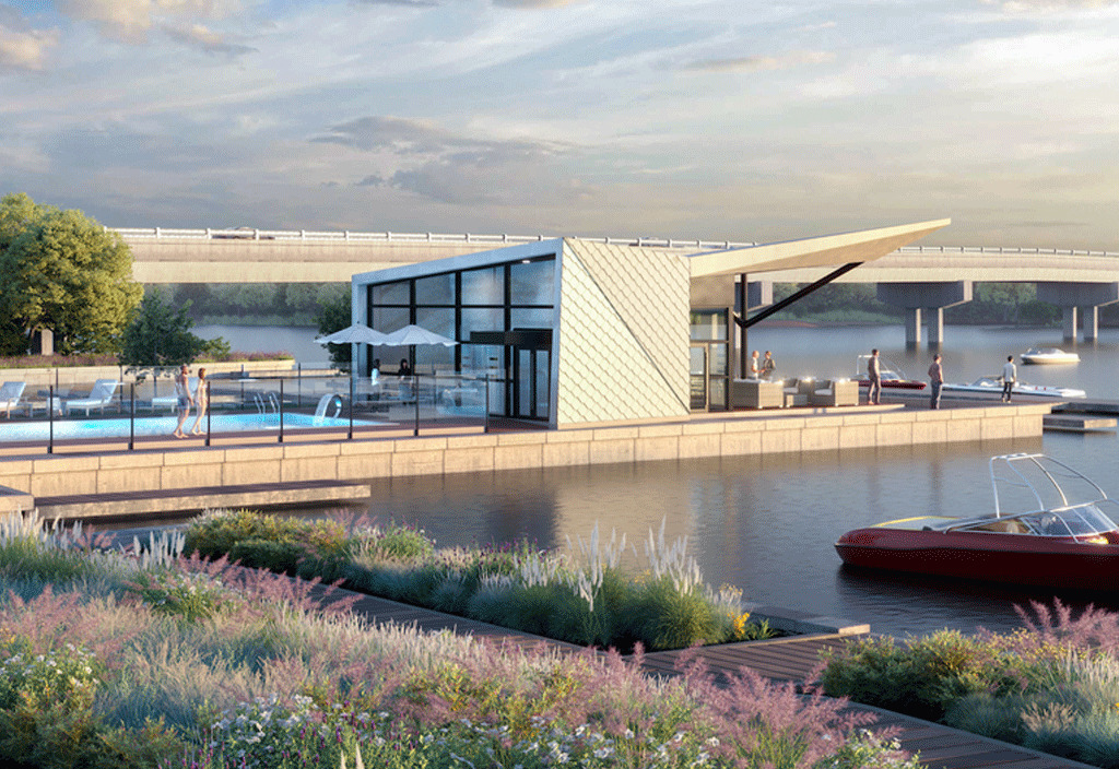 Mariner’s Pier Towns -  Pool-house-and-Docks-3