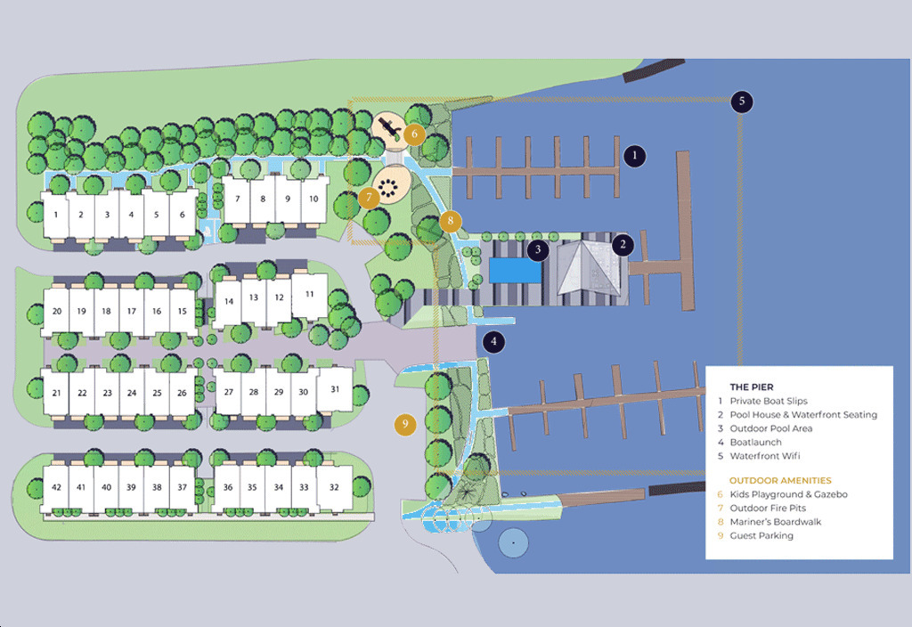 Mariner’s Pier Towns - 
site-plan