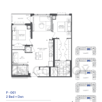 King Terraces Condos | P-061 | 940 SQF | 2.5B 14 King Terraces Condos | P-061 | 940 SQF | 2.5B King Terraces Condos P.061 Floorplan