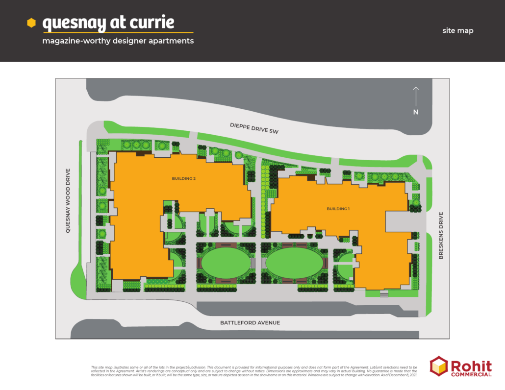 Quesnay at Currie Condos - Sitemap