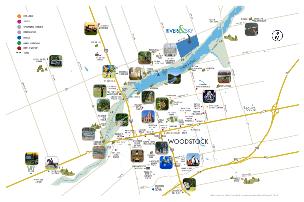 River & Sky Town -Amenities-Map