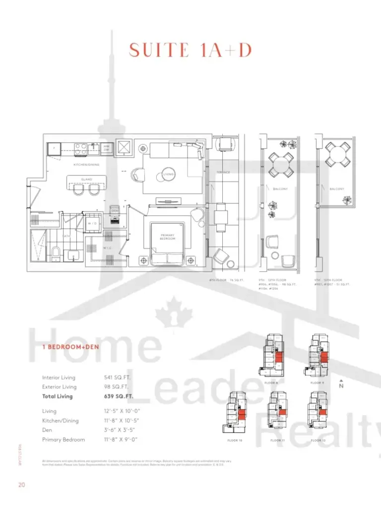 908-St.Clair-West-Condos-Model-1A+D-floorplan