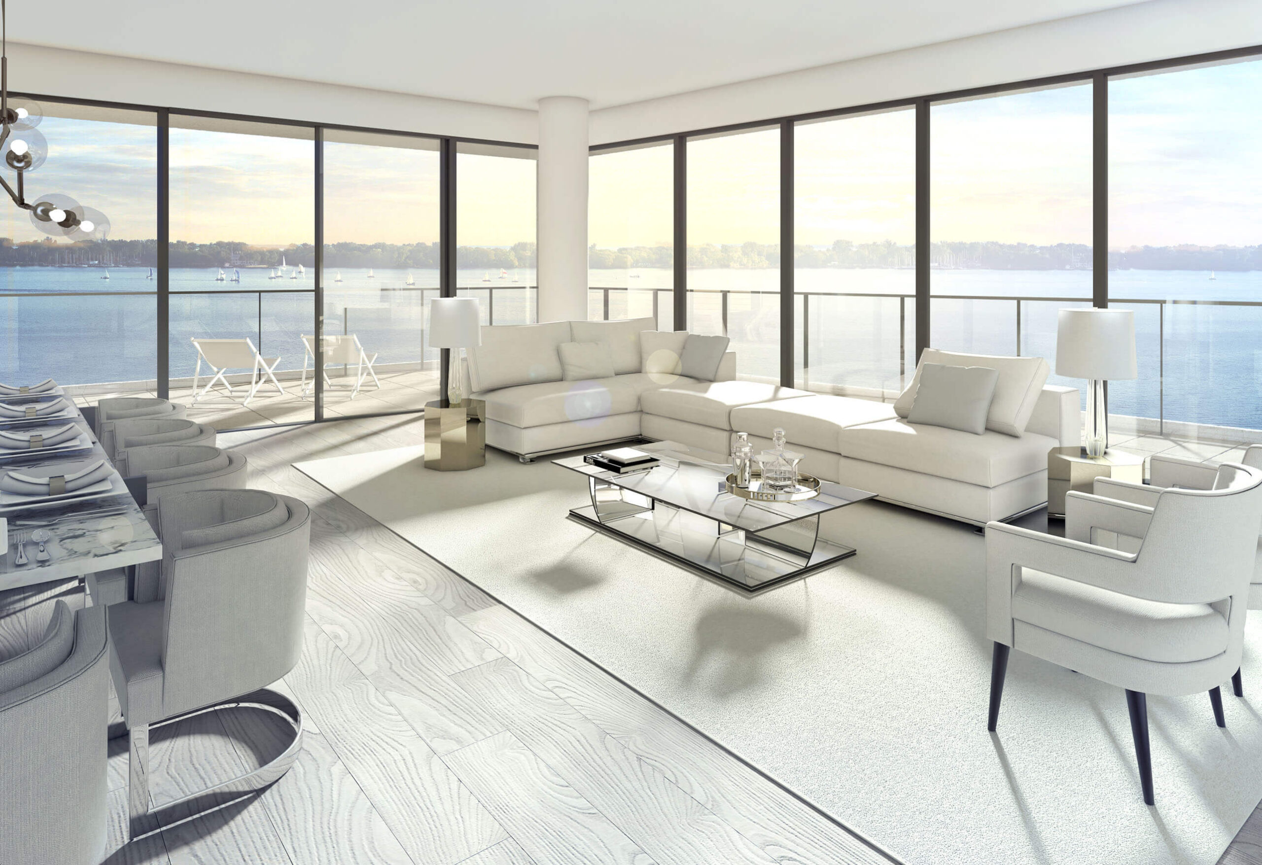 AQUABELLA at Bayside - Suite-2P-DA-Living-Room-Rendering-10