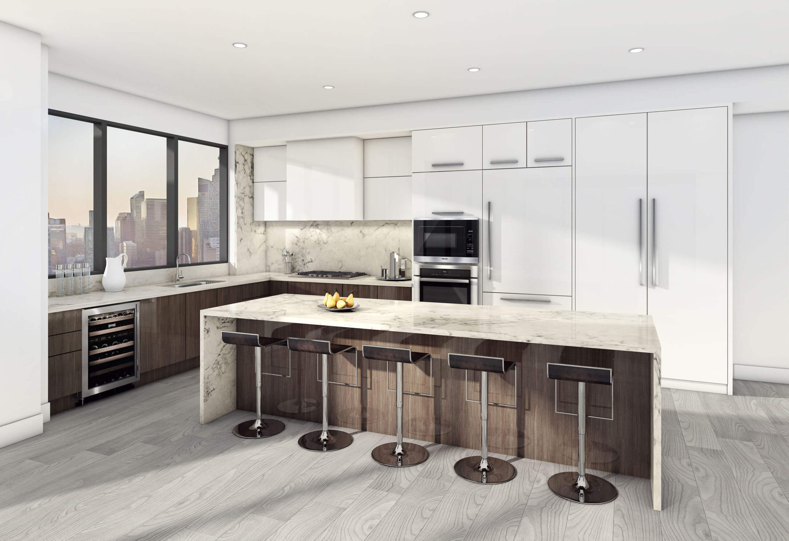 AQUABELLA at Bayside - Suite-T2H-D-Kitchen-Rendering-9