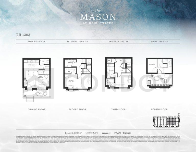 The Mason At Brightwater TH 1393 Floor Plans
