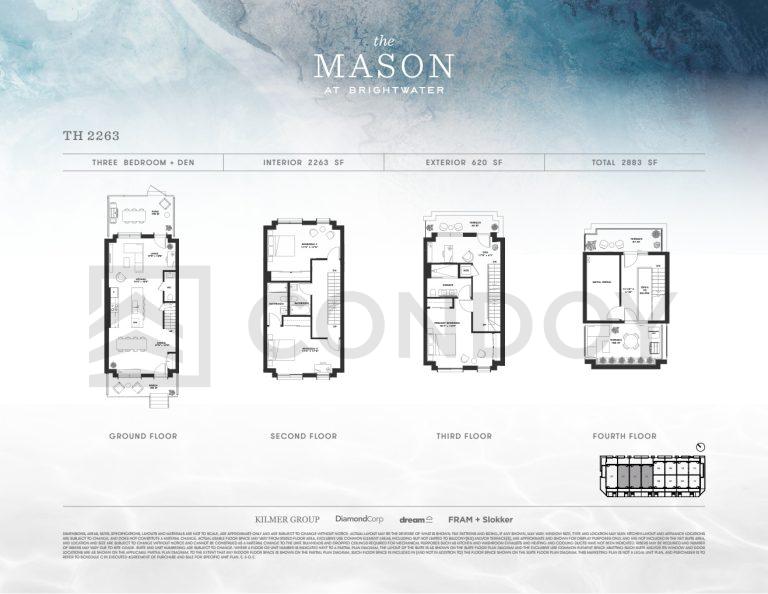 The Mason At Brightwater TH 2263 Floor Plans