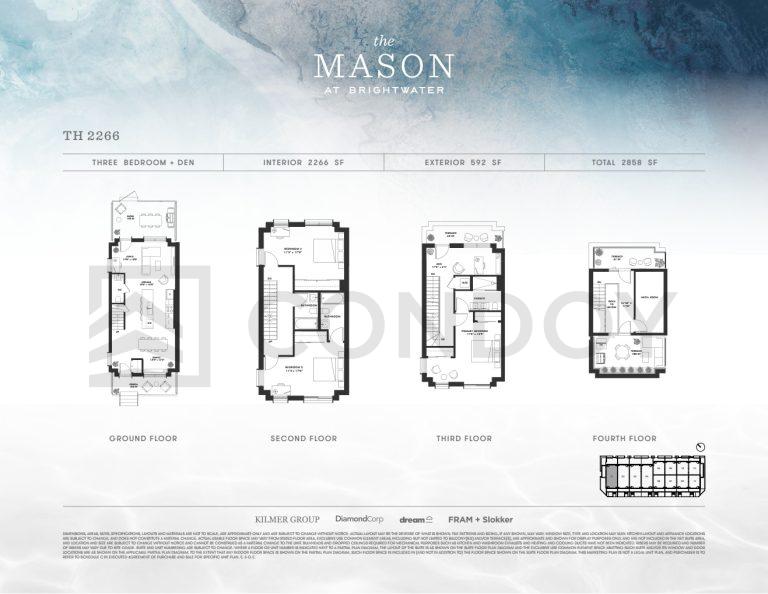The Mason At Brightwater TH 2266 Floor Plans