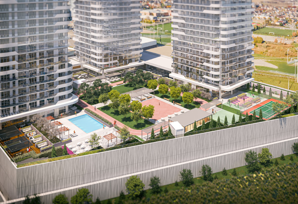 Thompson Towers - Aerial-View-of-Outdoor-Amenity-Spaces