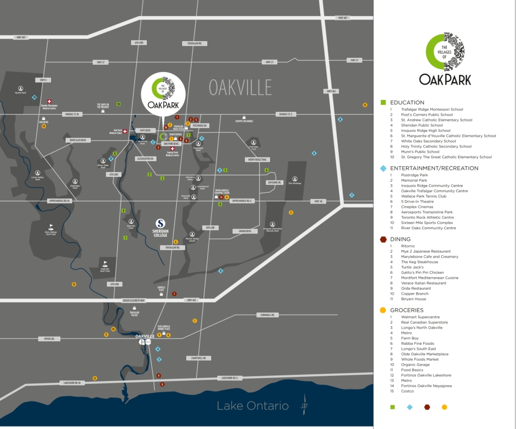 The Villages of Oak Park Condos - amenities-map