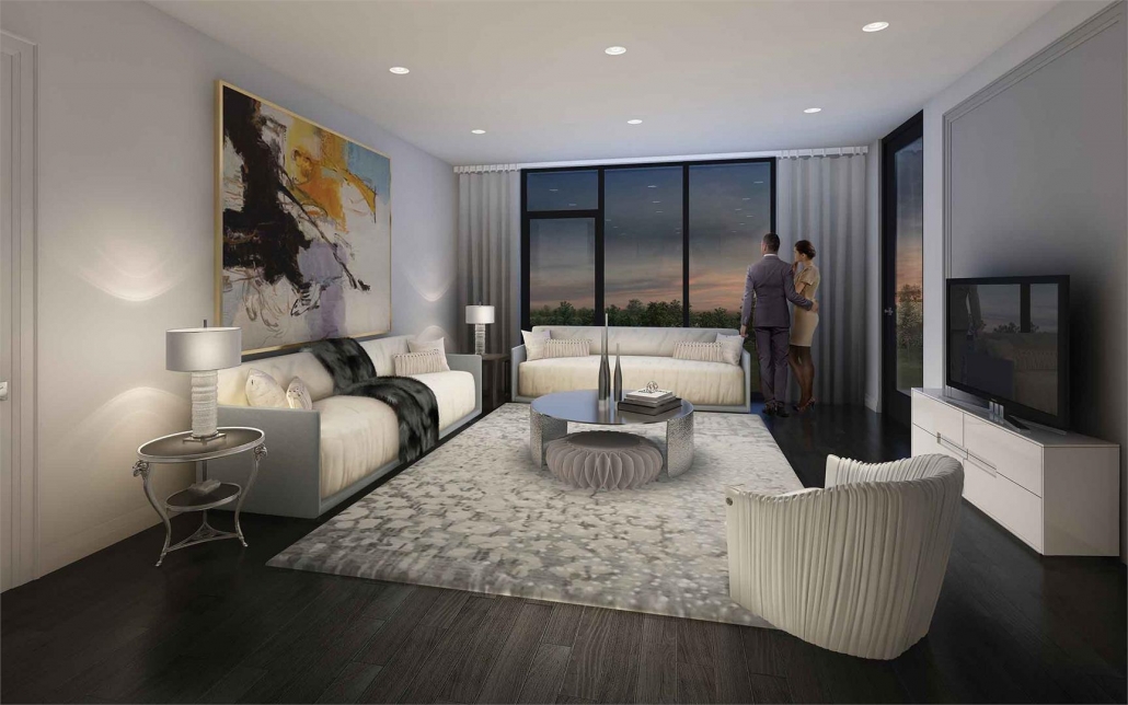 Living Room Suite Interior at 42 Mill St Condos