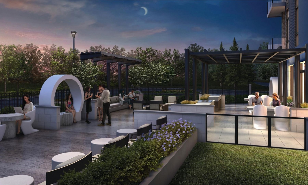 Outdoor Terrace at 42 Mill St Condos