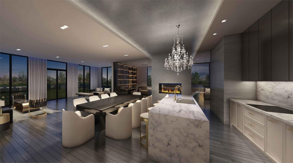 Party Room at 42 Mill St Condos