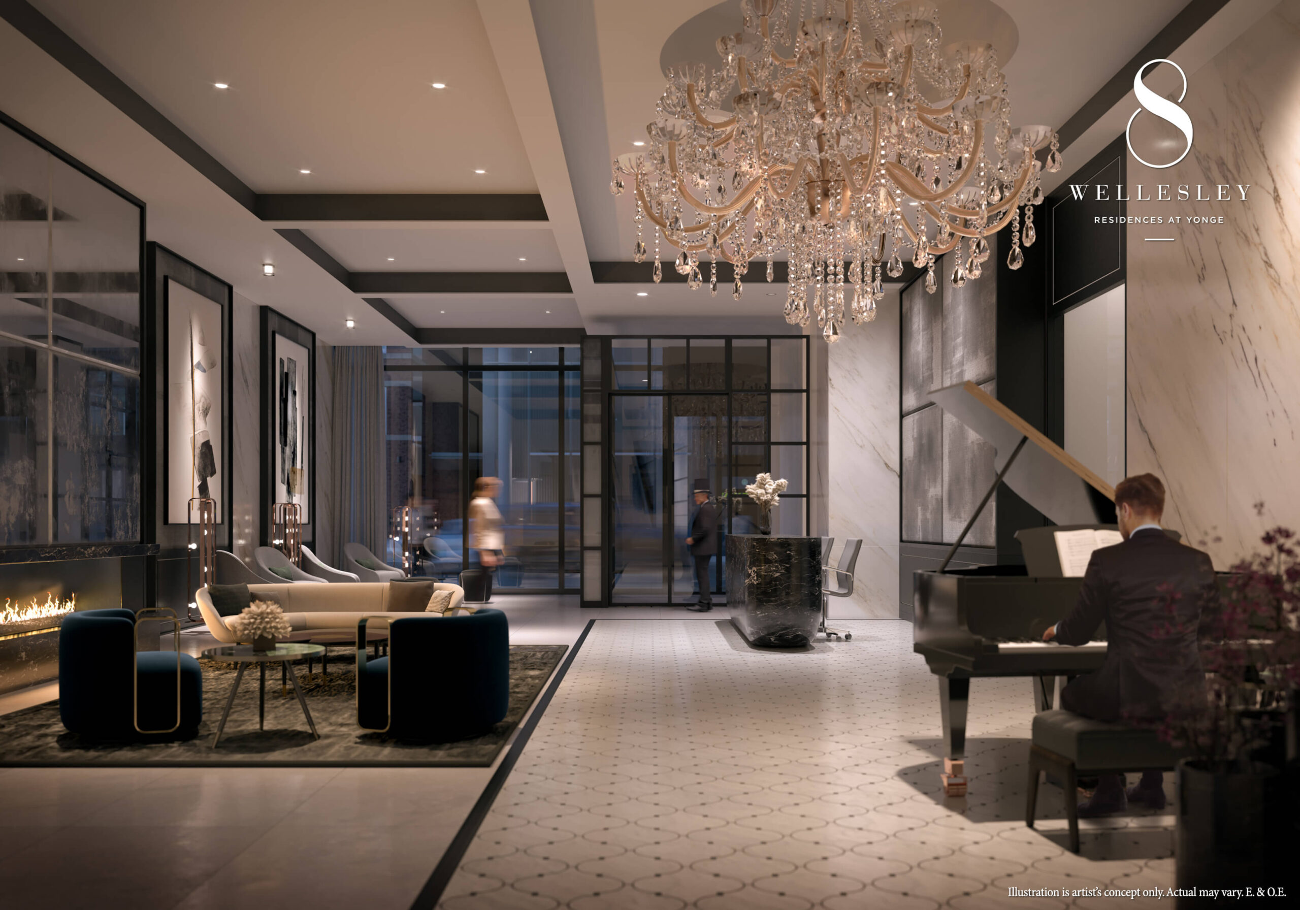 8 Wellesley - Lobby, Furnished With Fendi