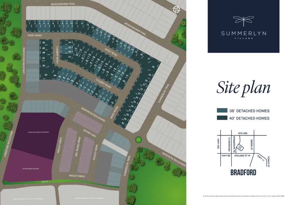 Summerlyn Village Homes - site-plan