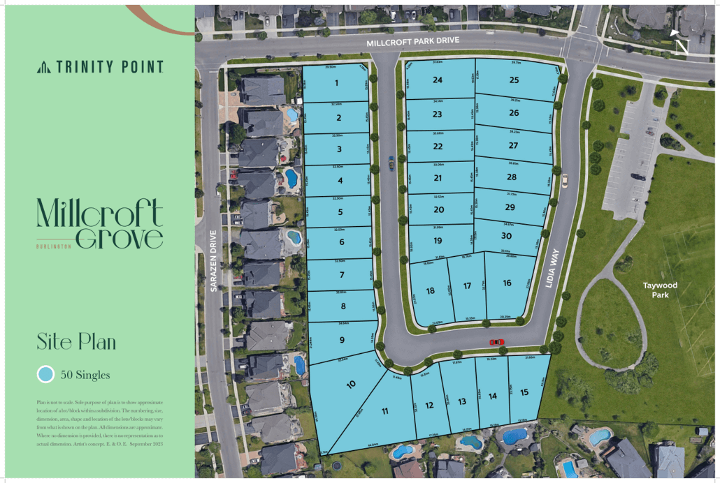 Millcroft Grove Homes - site-plan