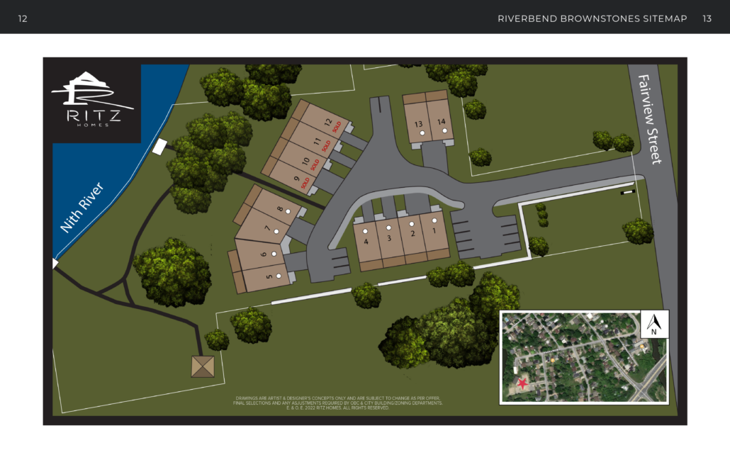 Riverbend Brownstones Towns - site-map