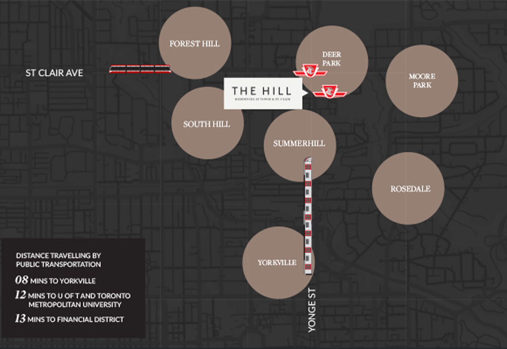 The Hill Residences Condos - Map-of-Location-Amongst-Popular-Neighbourhoods
