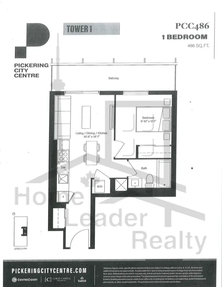 Pickering City Center Condos - 2901 - floorplan