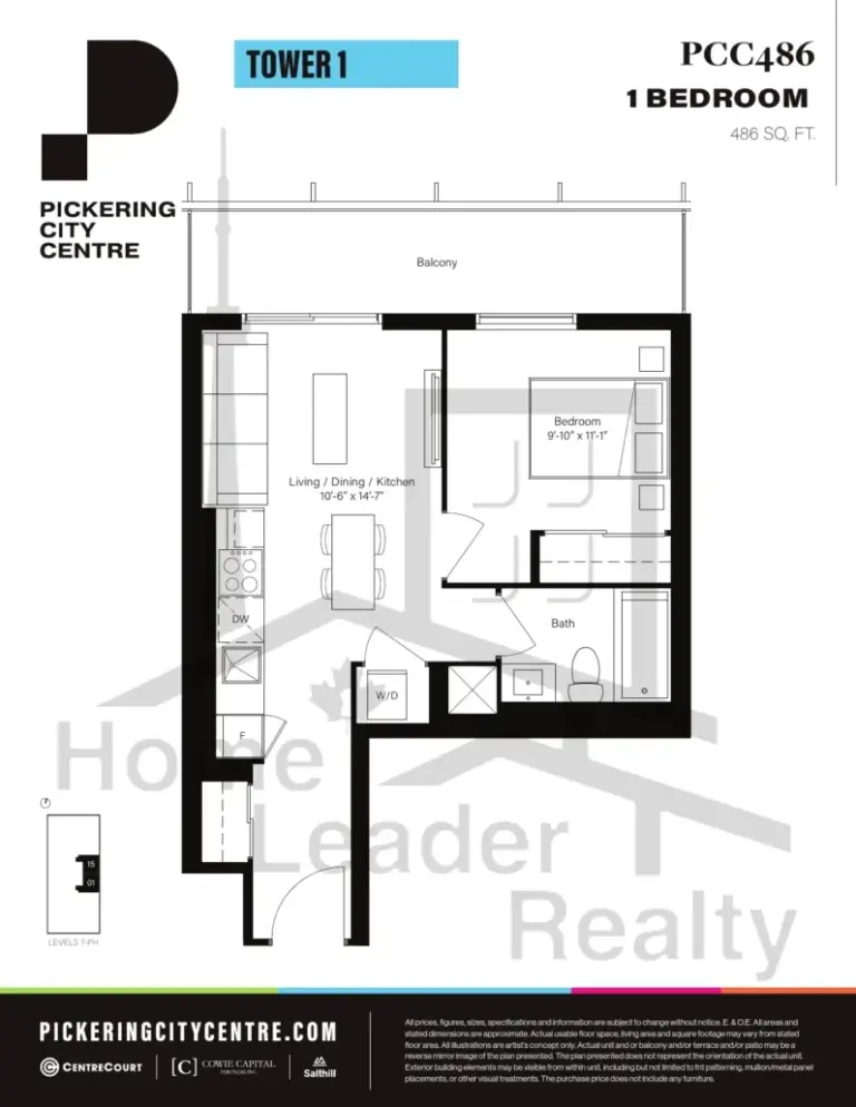 Pickering City Center Condos - 1001 - floorplan