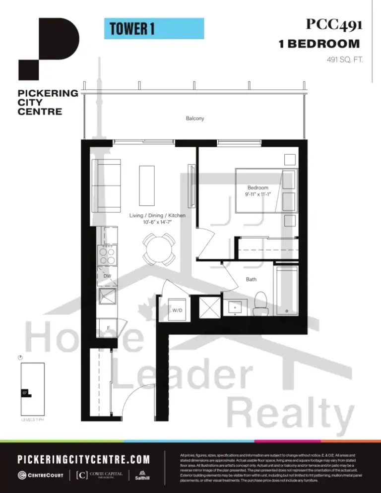 Pickering City Center Condos - 3107 - floorplan